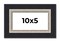 Panoramic Embellished Black Picture Frame - UV Acrylic, Foam Board Backing, Hanging Hardware